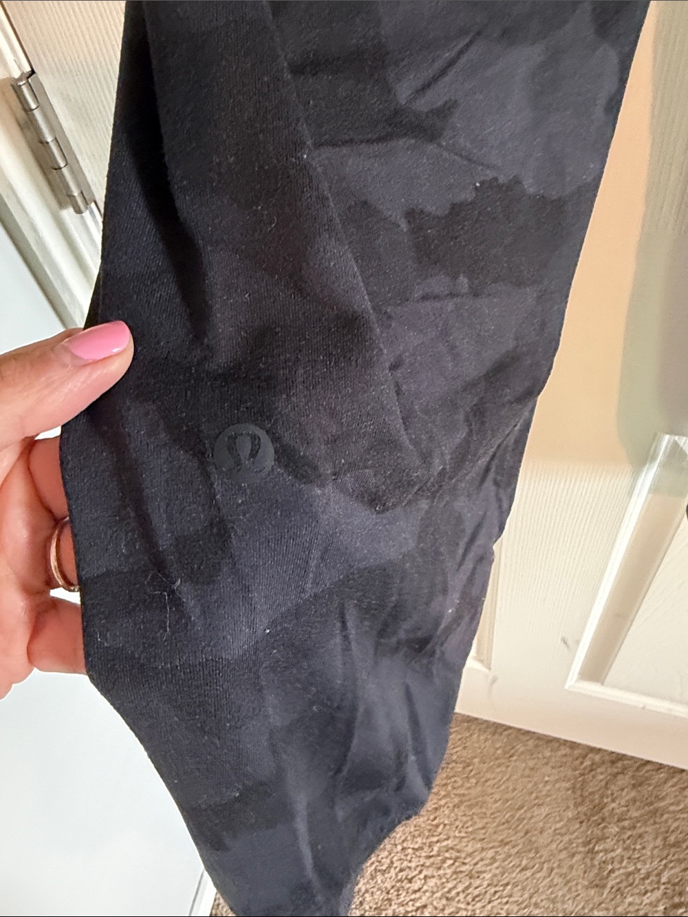 Lululemon Black Camouflage Jogger Pants - Picture 3 of 4